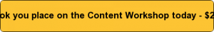 Join the workshop - how to plan, develop and write content that will rock your brand,